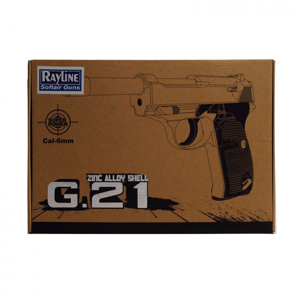 Inklusive Magazin und Munition Rayline Spielzeugpistole G29 Metall metall 