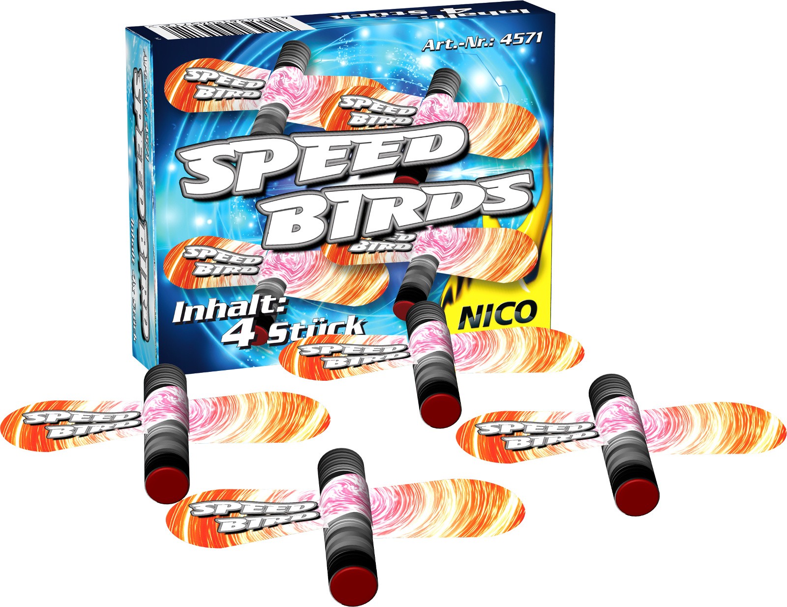 Feuerwerk Wirbel Speed Birds 4er Set