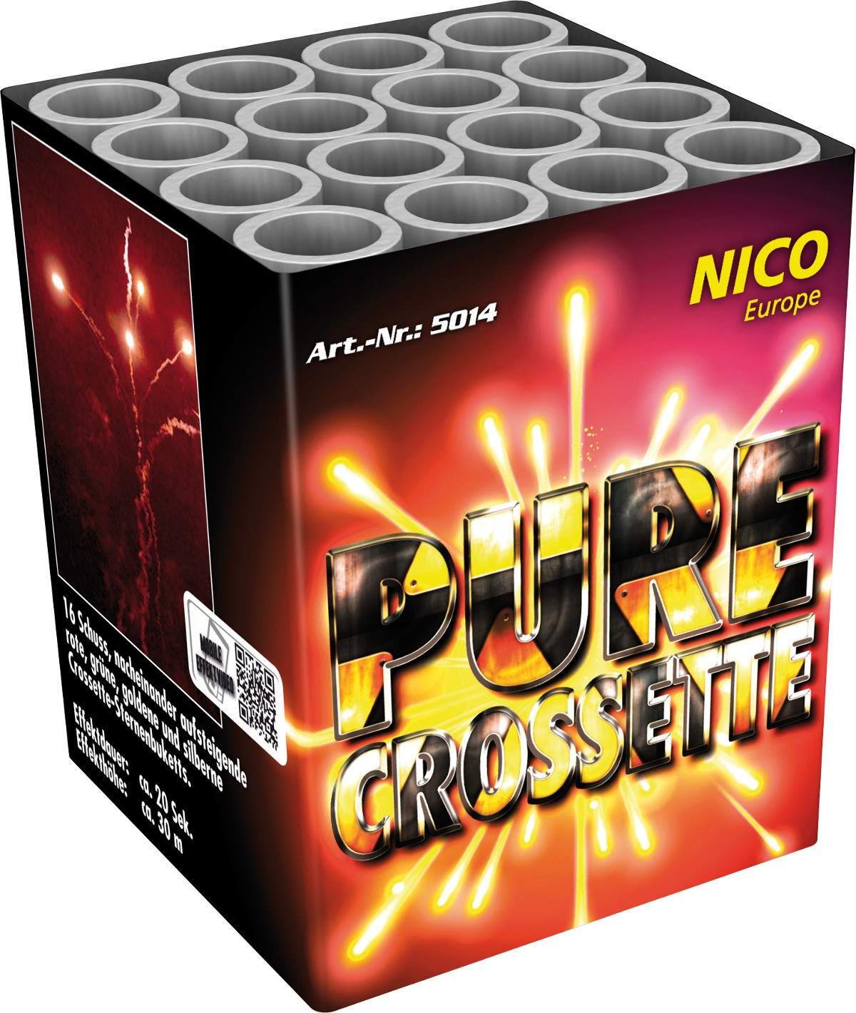 Batterie Feuerwerk Pure Crossette 16 Schuss