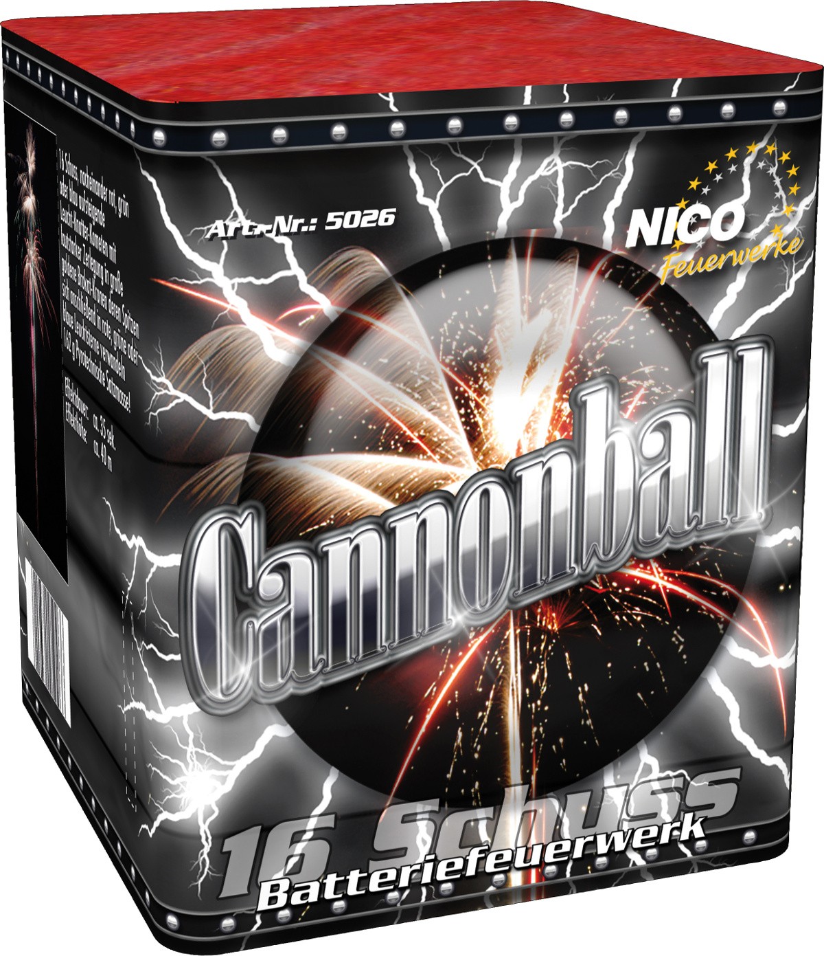 Batterie Cannonball 16 Schuss
