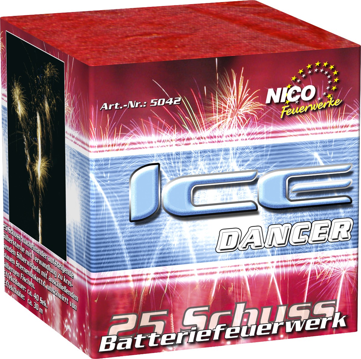 Batteriefeuerwerk Ice Dancer 25 Schuss