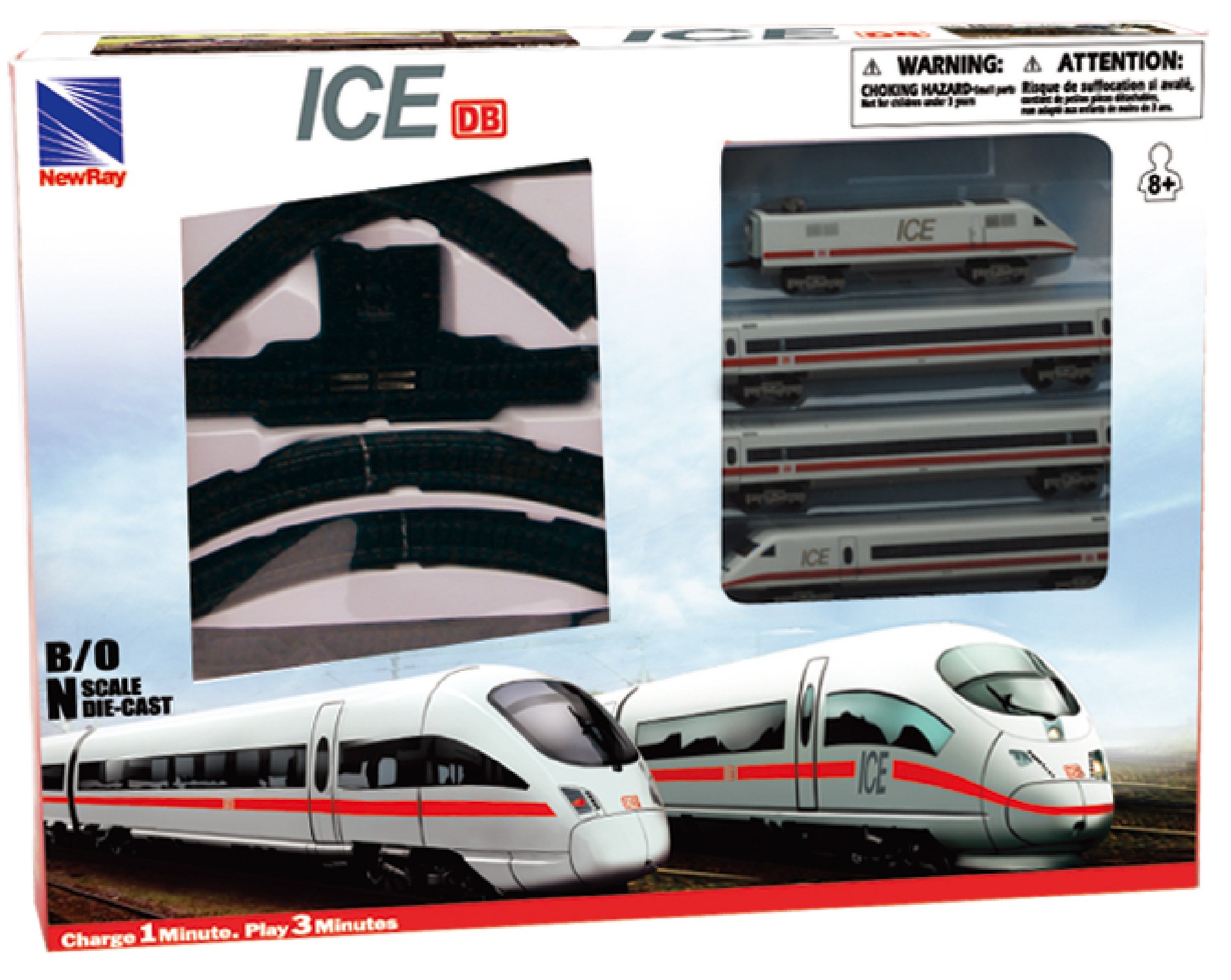 ICE Deutsche Bahn Modell Zug Set mit Schienen Batteriebetrieben