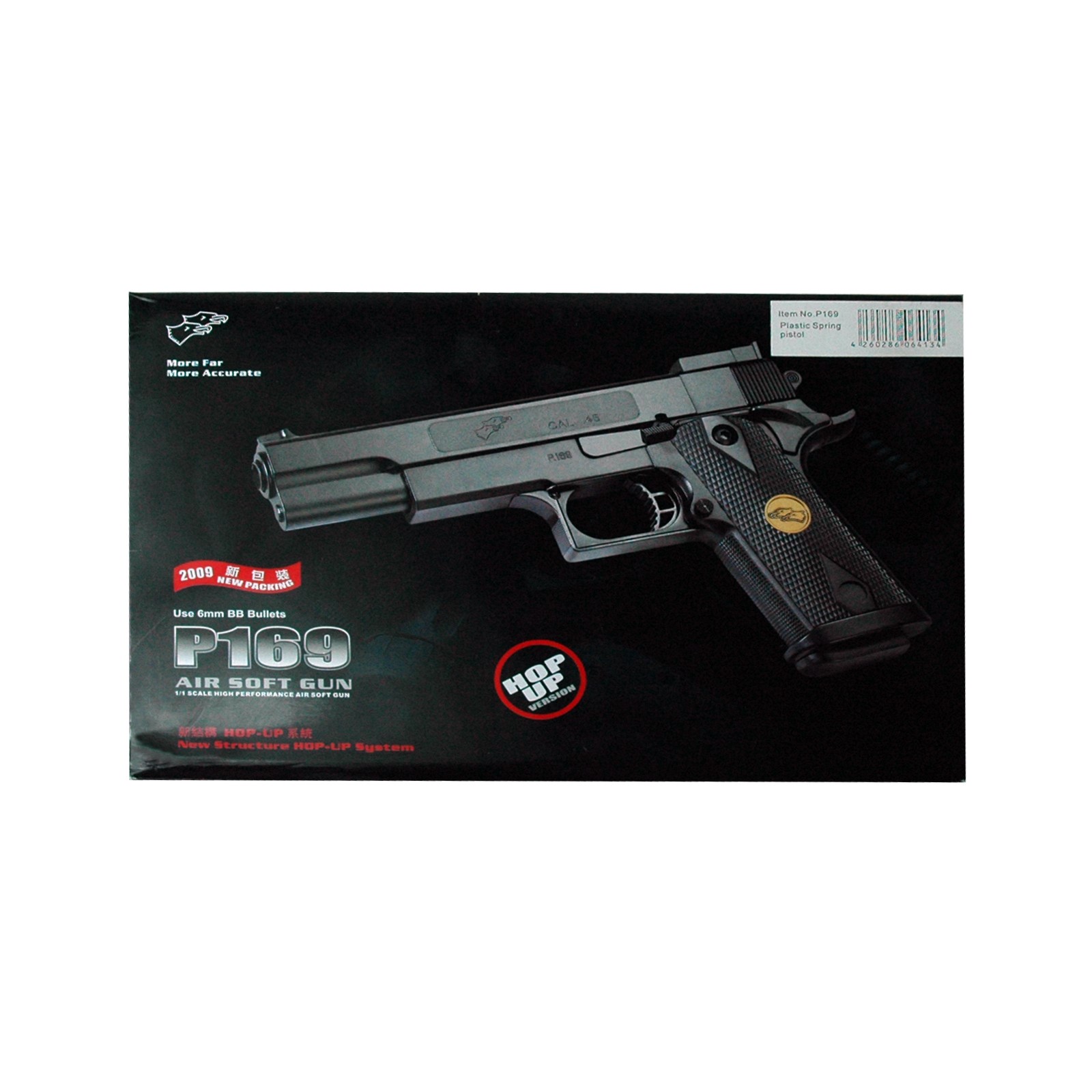 Rayline Spielzeugpistole P169 schwarz Inklusive Magazin und Munition 