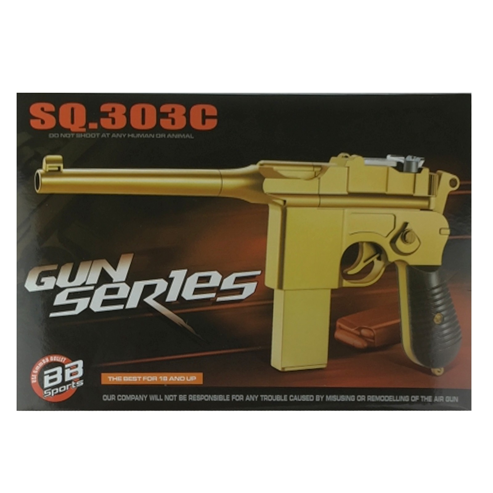 Pistole Airsoft, gold 2 Magazine , ABS Kunststoff inkl. Munition