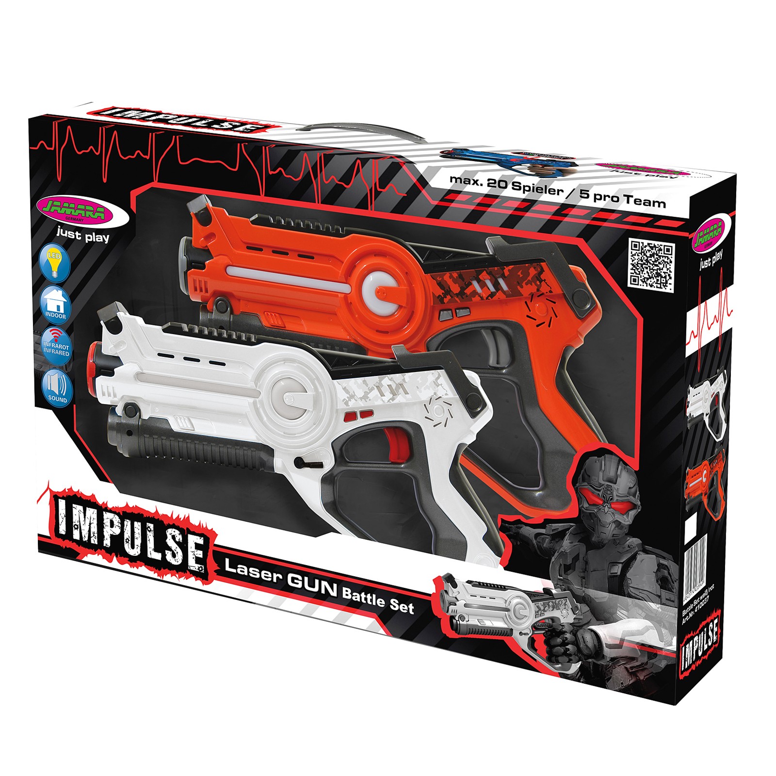 Impulse Laser Battle Set orange-weiß, mit Infrarot