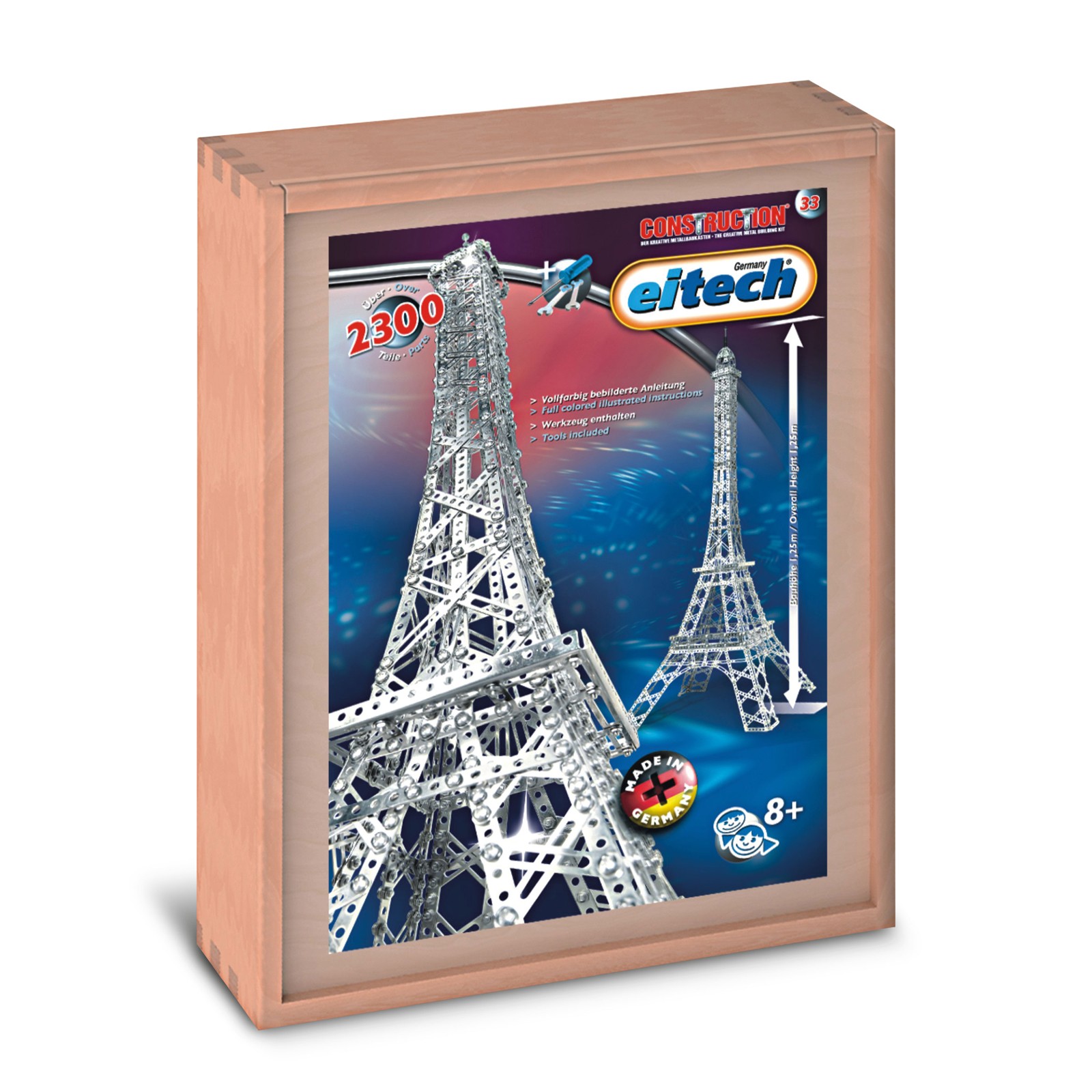 EITECH Metallbaukasten Eiffelturm Deluxe 1,25 Meter hoch