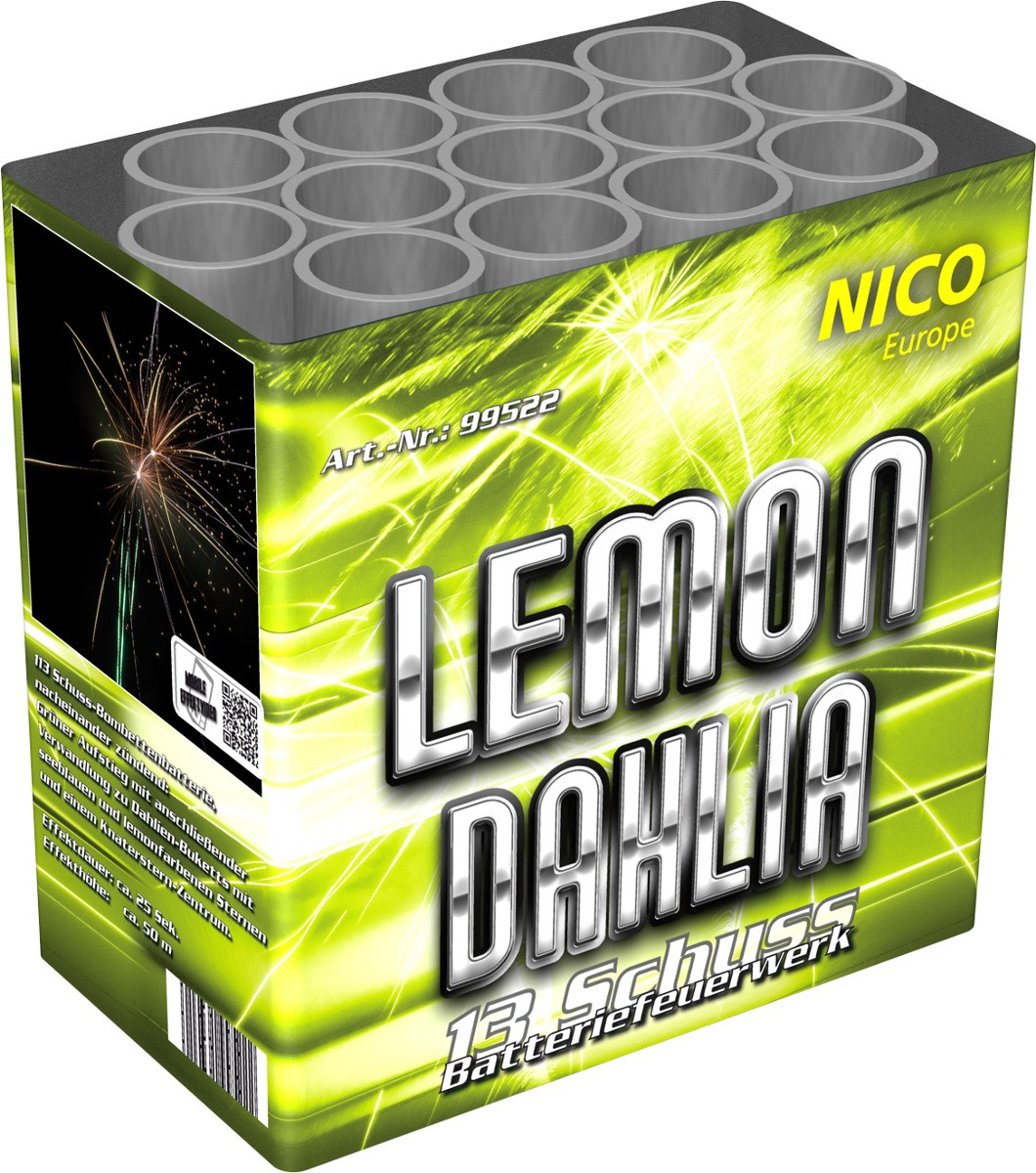 Feuerwerkbatterie Lemon Dahlia 13 Schuss