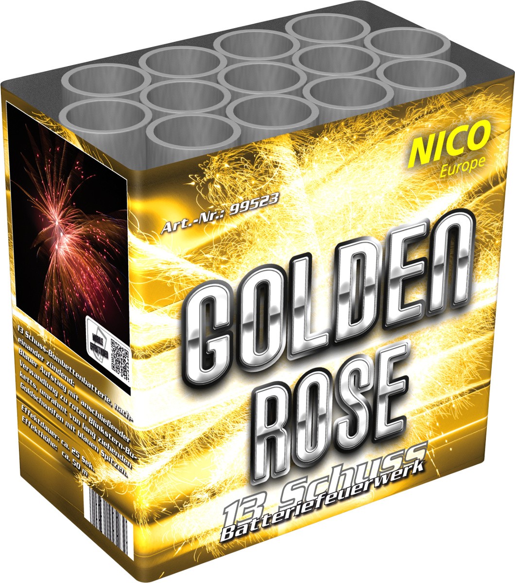 Batterie Feuerwerk Golden Rose 13 Schuss