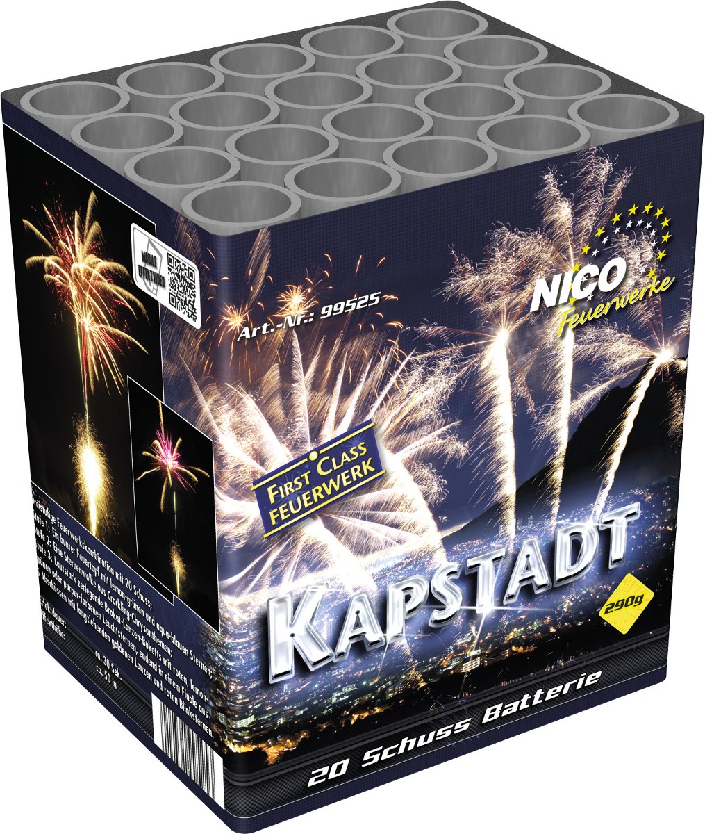Batterie Kapstadt 20 Schuss Feuerwerk