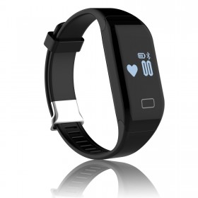 Smart Fitnessarmband, schwarz, Fitness Tracker mit Herzfrequenzmesser