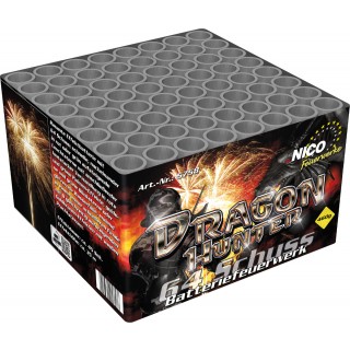 Batteriefeuerwerk Dragon Hunter 64 Schuss