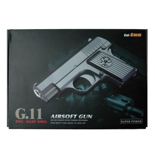 G11 Softair Pistole aus Metall, 7er Magazin Inklusive Munition