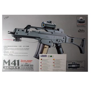 Softair M41 Gewehr, 6 mm,schwarz aus ABS Kunststoff